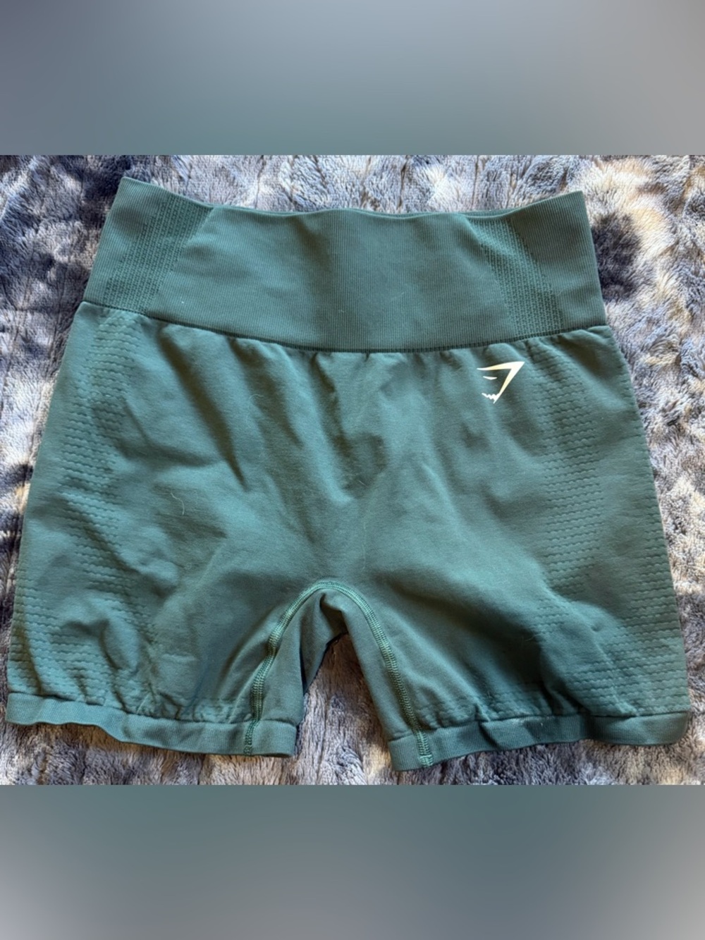 Gymshark Seamless High-Waist Shorts in Teal Green